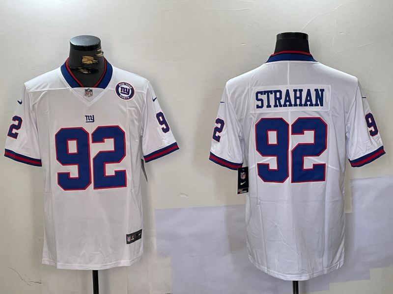 Men New York Giants #92 Strahan White 2024 Nike Vapor Limited NFL Jersey style 3->new york giants->NFL Jersey